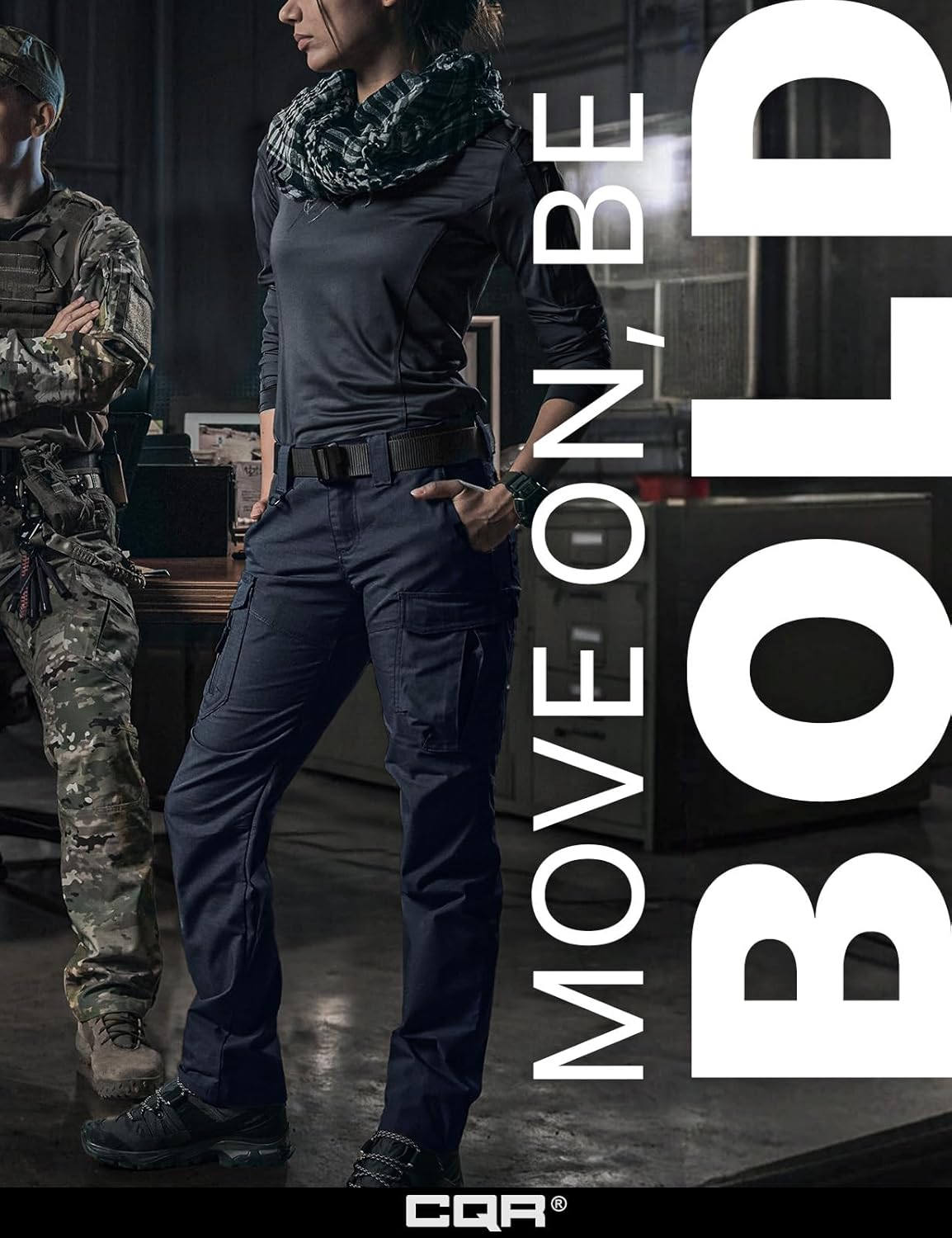 CQR Women's Flex Stretch Tactical Pants, Water Resistant Ripstop Cargo Work Pants with Pockets for Outdoor & Hiking - Image 4