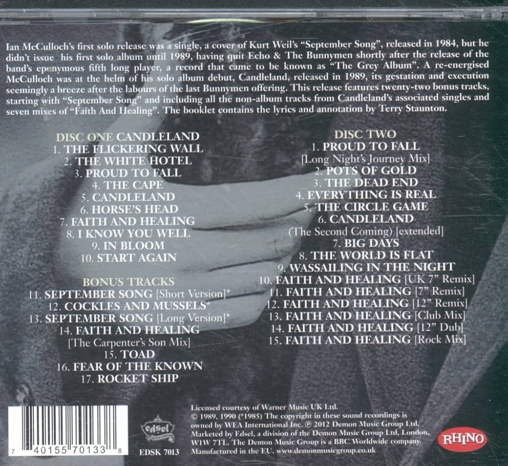 キャンドルランド / Ian McCulloch／イアン・マッカロク (CD) Ian McCulloch – Candleland – Vinyl (LP, Album), 1989