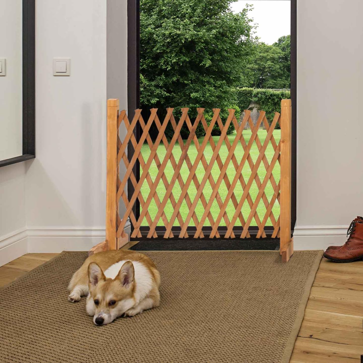 Probache - Barrière Extensible Bois Treillis 30 à 150 cm
