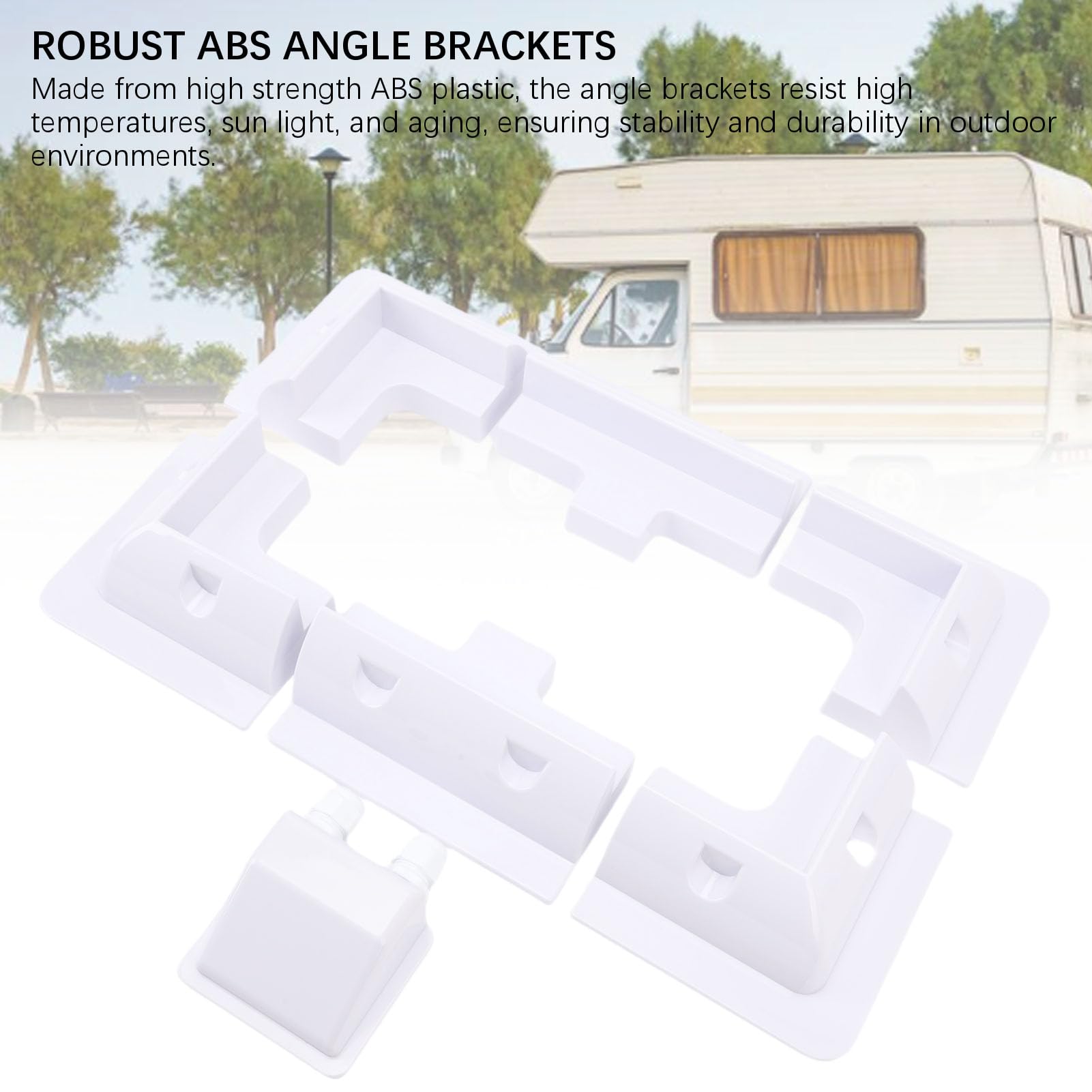 EMUKOEP Set di staffe di montaggio per pannello solare, kit per resistente con staffe angolari in ABS, adatto per veicoli, capannoni, garage, ponti di barche, per tutti i tipi di cavi da 6 mm²