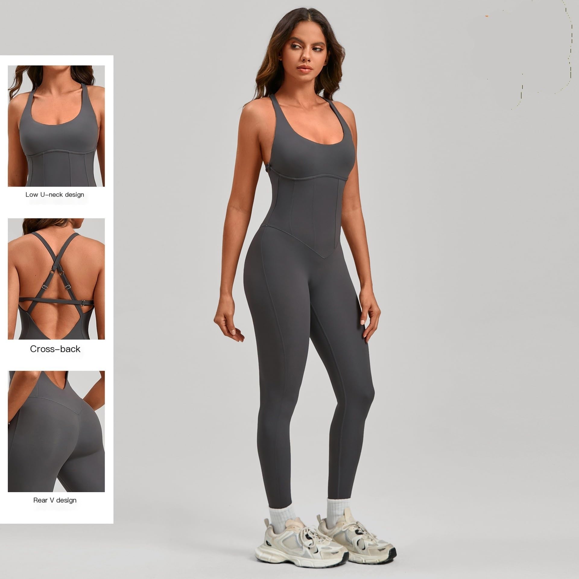 Body de Yoga con Correa Ajustable for Mujer, Ropa Deportiva Ajustada for Danza y Fitness