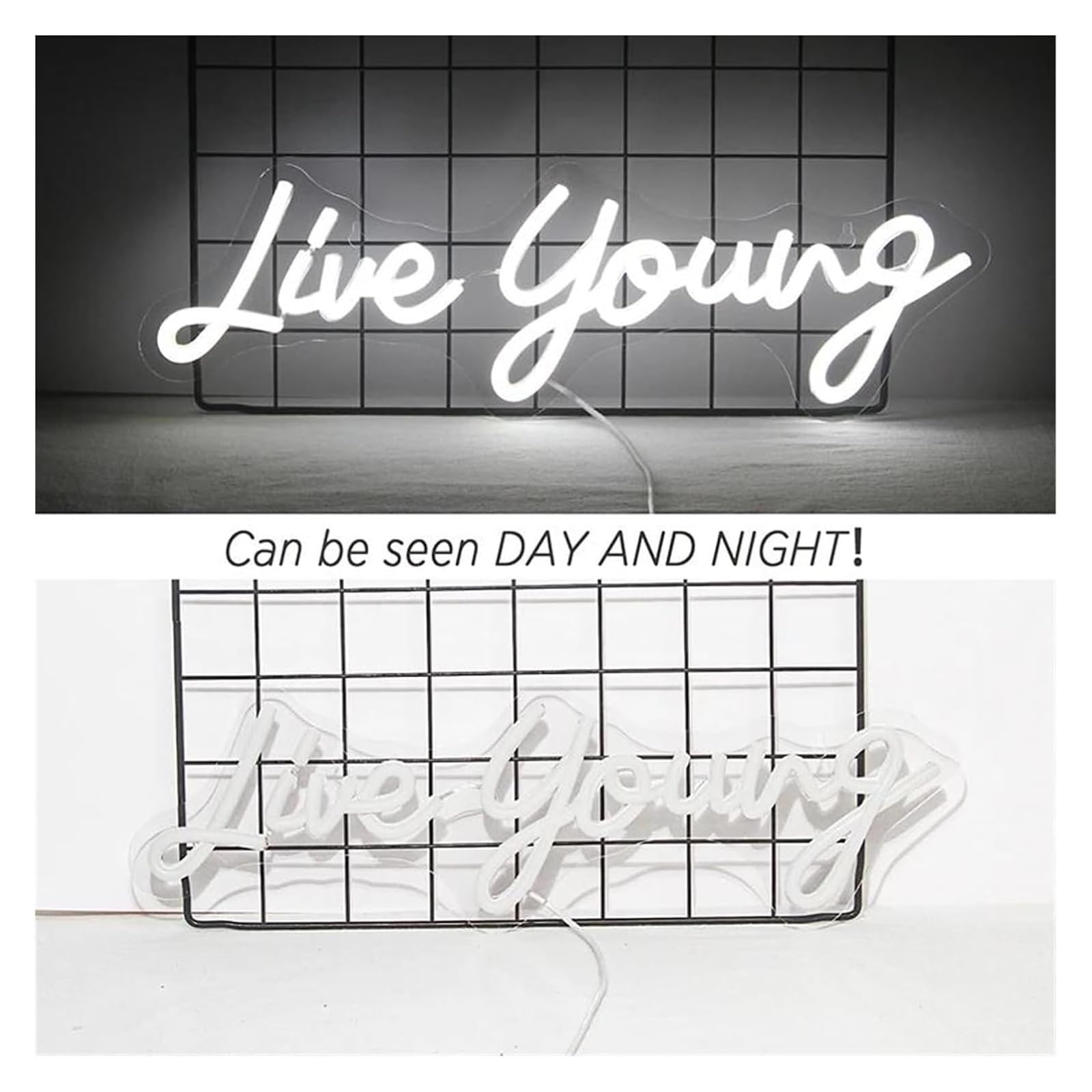 Decoración con luces de neón Letreros de neón con luz LED, letras, letreros para fiestas navideñas decoraciones para bodas, decoración pared