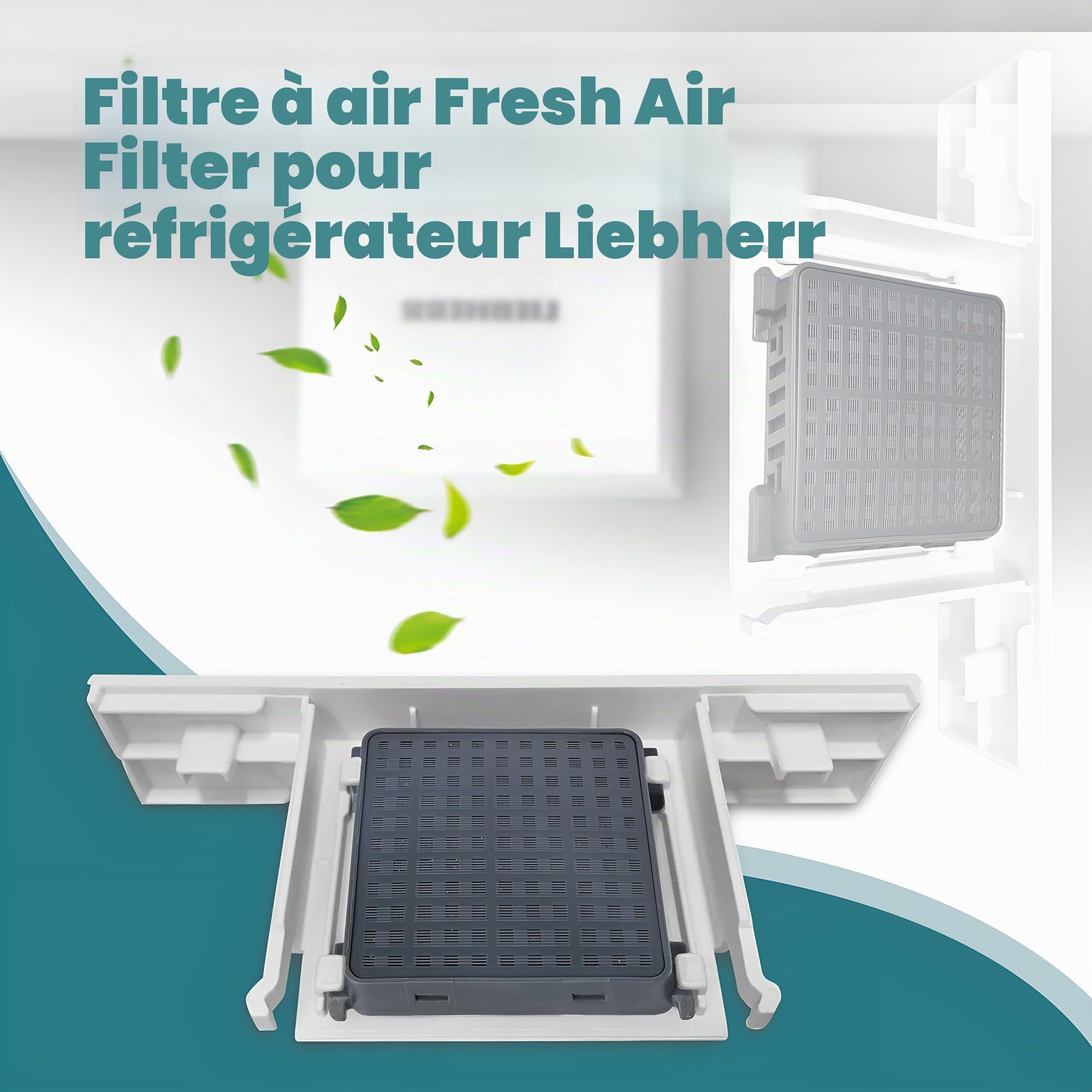 Lot de 2 filtres à charbon actif pour réfrigérateurs Liebherr 9096989 9882460 9882429 988246000 Filtre à air pour réfrigérateur Liebherr Fresh Air Filter 7440021-00