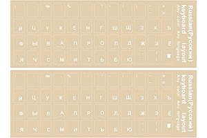 2PCS Russian Keyboard Sticker Transparent Background for Laptops