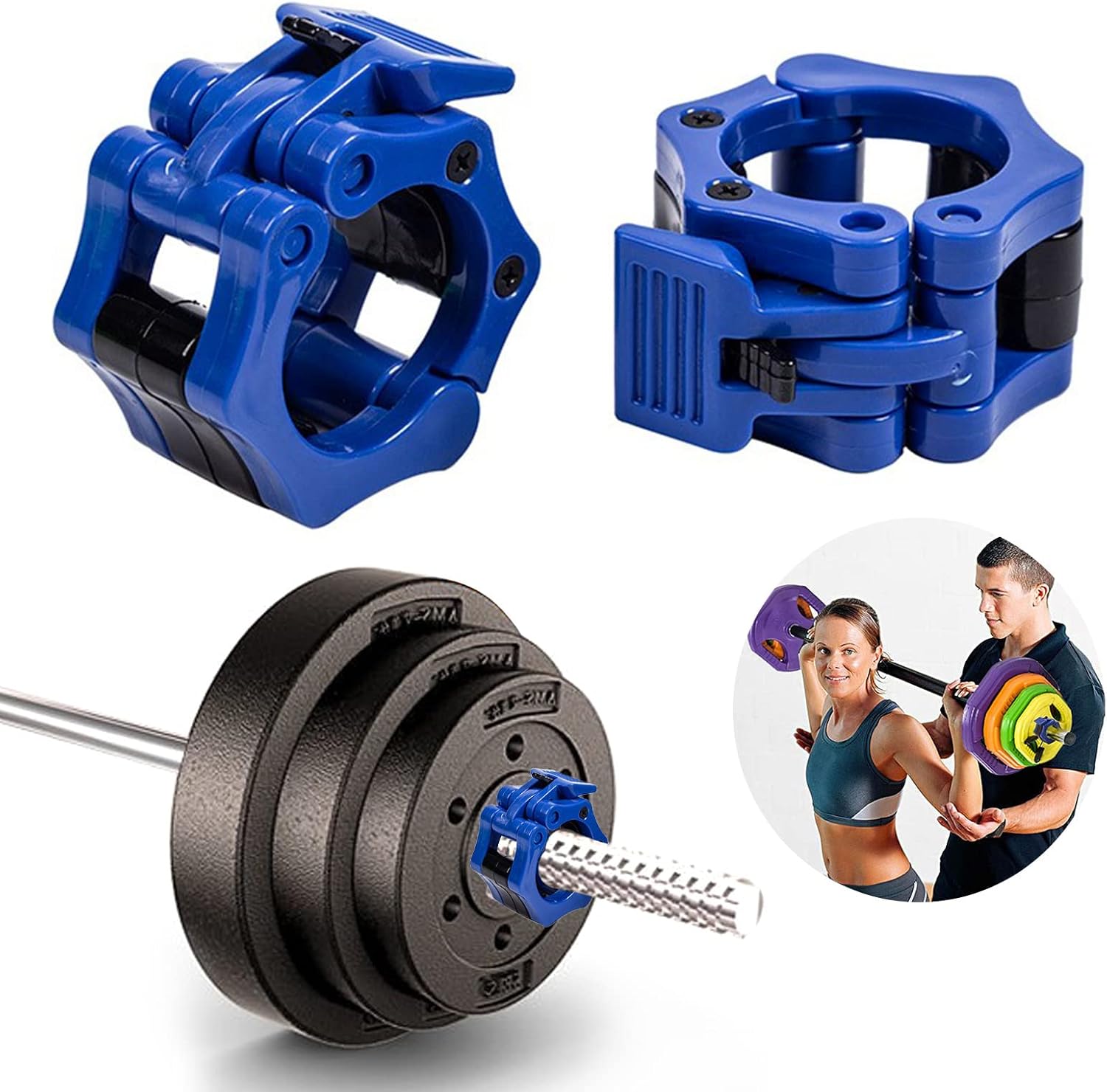 SIVFOTID Barbell Clips Olympic Bar Barbells Collar Clamps, Quick