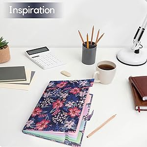 Flower Series Expanding File Folder, Vintage Floral Elegant Funky Cute Retro Document Organizer for Document Arrangement - Black/Red Floral