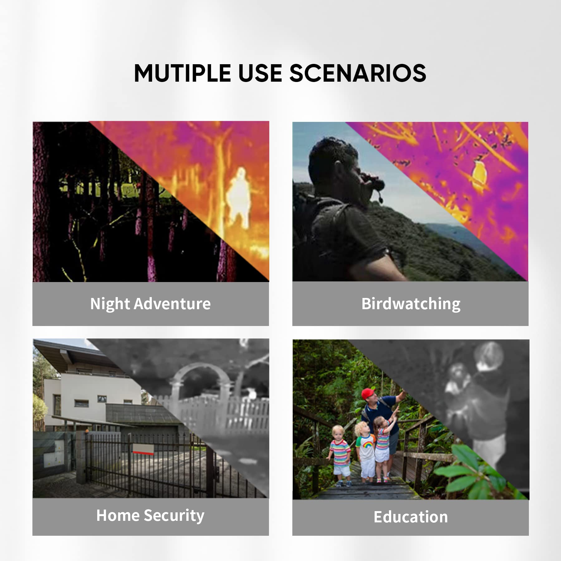 HIKMICRO BE07 Monoculaire d'imagerie Thermique avec résolution IR 256 x 192, Monoculaire Thermique dédié pour Les Courtes Distances, la Chasse et la Surveillance.Léger Thermique 25 Hz