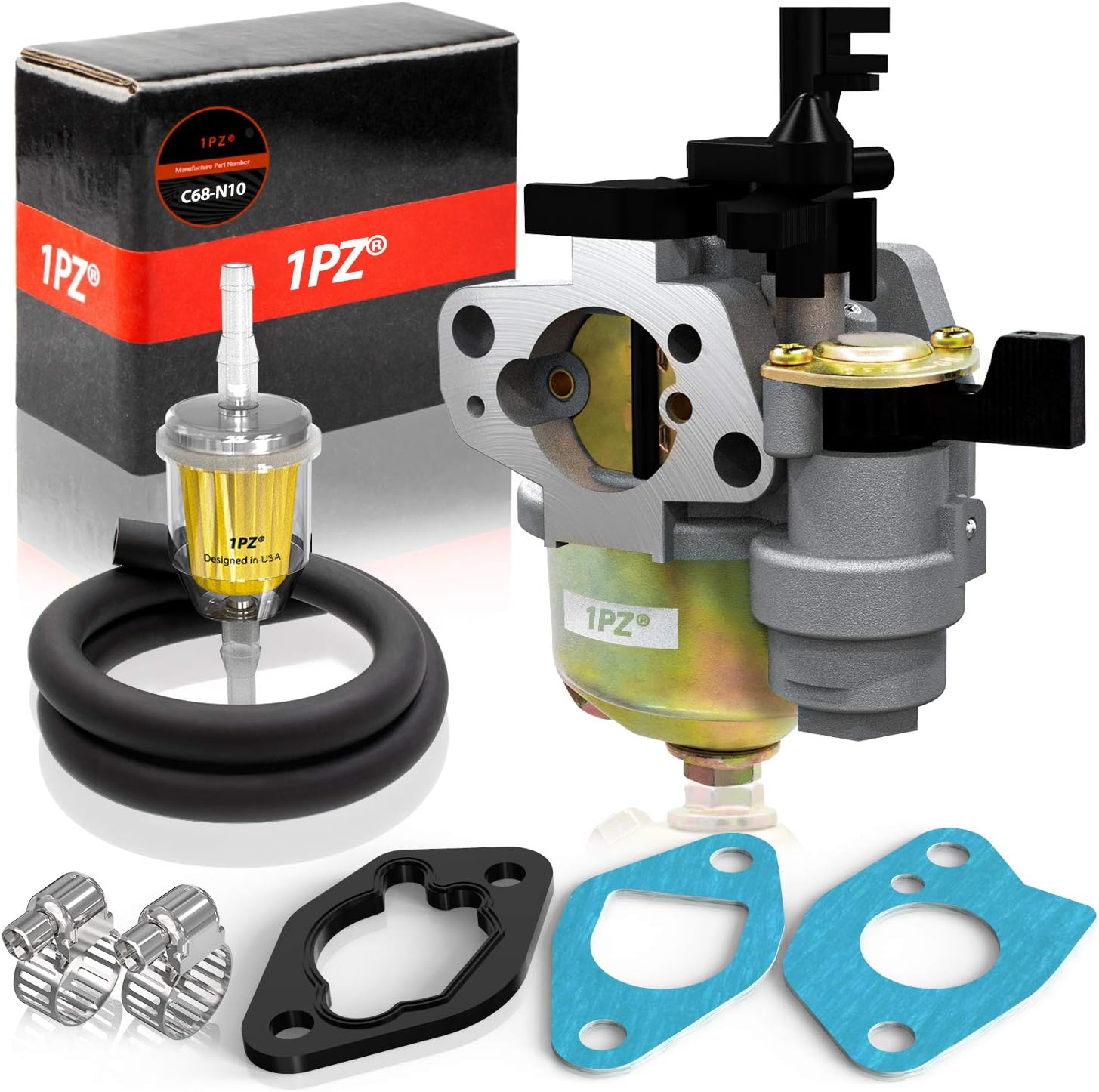 Canamax Carburetor For Honda GX160 GX200 – With Gaskets & Fuel Line Kit, Choke Lever