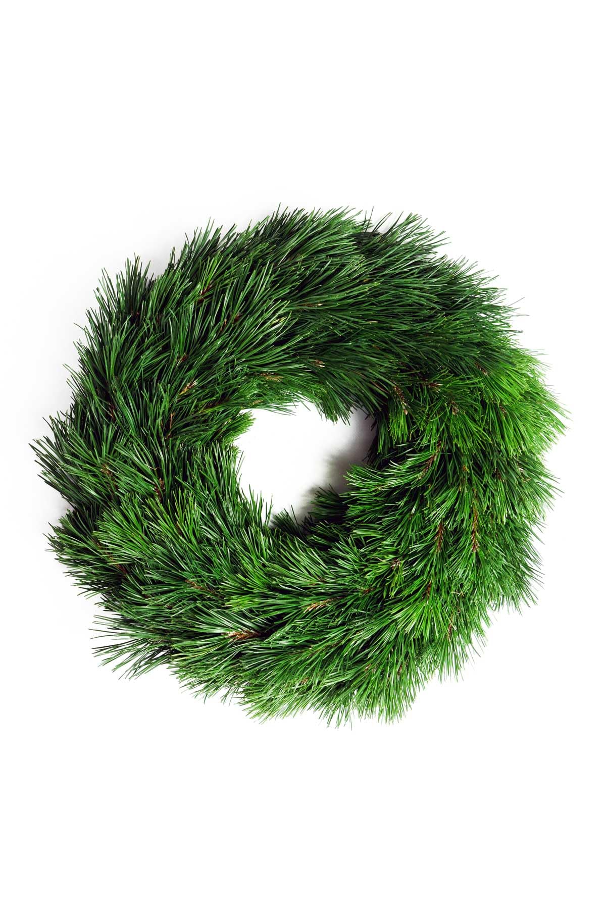 Adventskranz – Tannenkranz aus echter Bergkiefer – handgebunden & einseitig gebunden – natürliche Weihnachtsdeko – kein Plastik oder Kunststoff (Ø 50 cm)