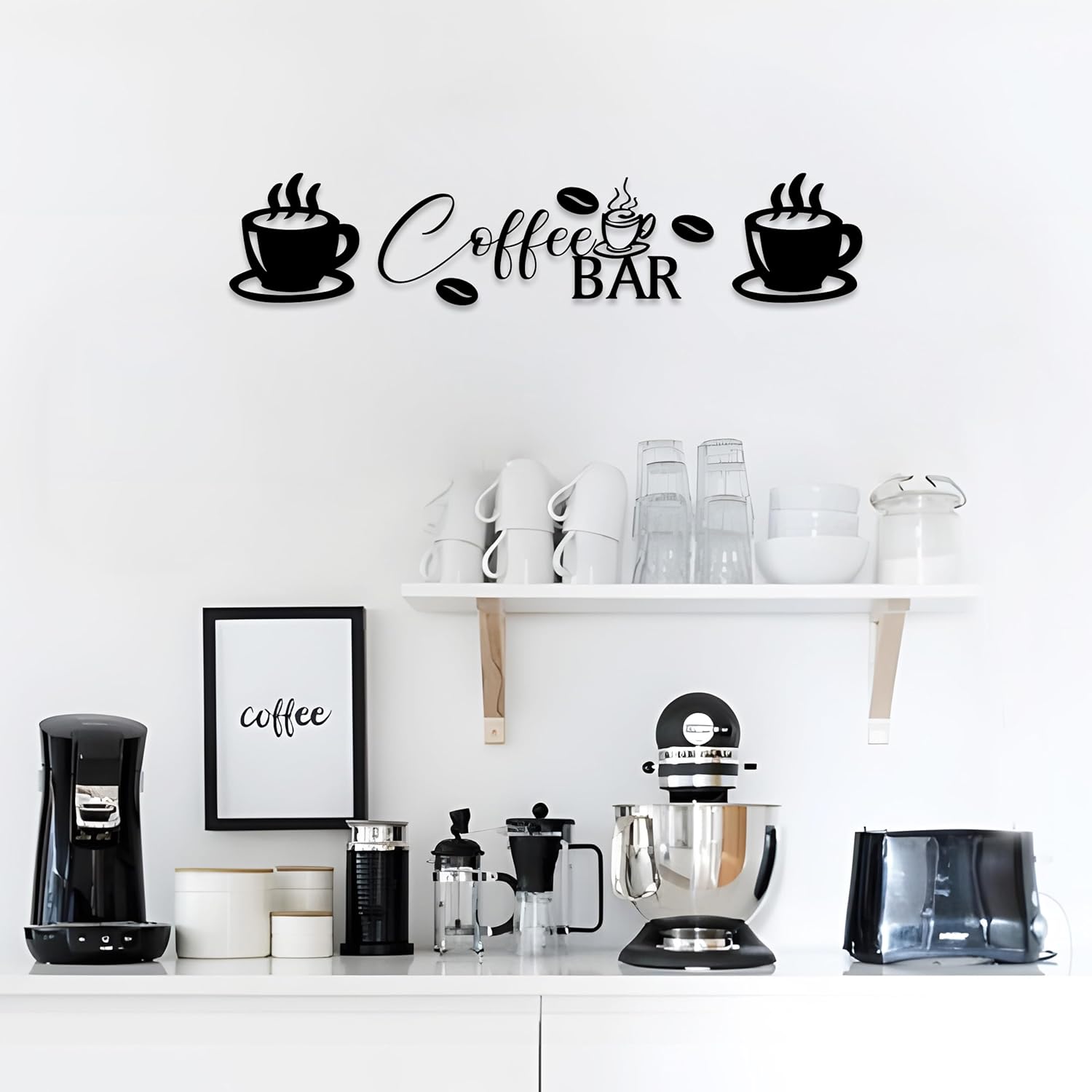 Coffee Wall Decor, UBTKEY Coffee Bar Signs for Wall, Metal