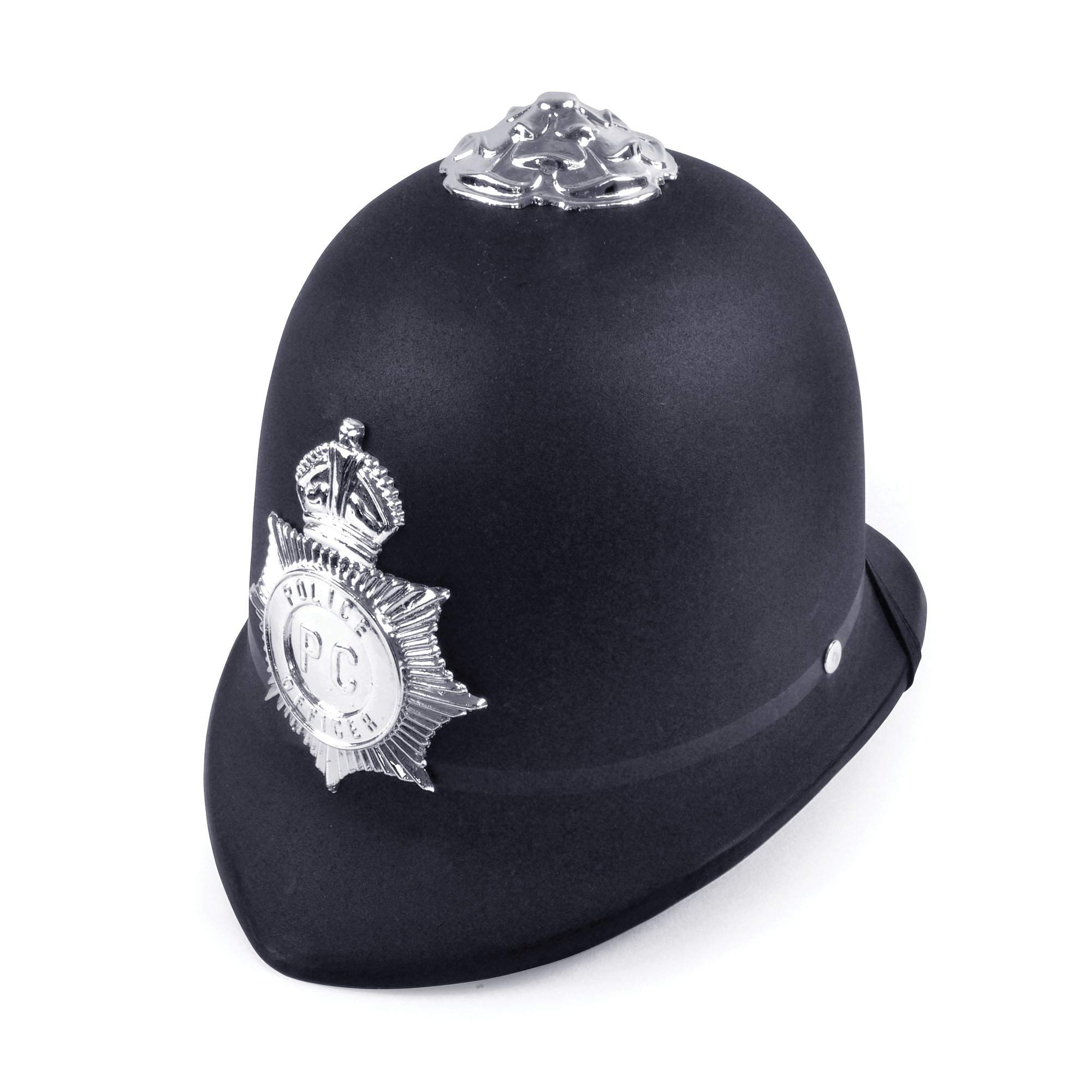 Adults Police Helmet Hard Plastic Cop Policeman Copper Bobby Fancy Dress Accesso