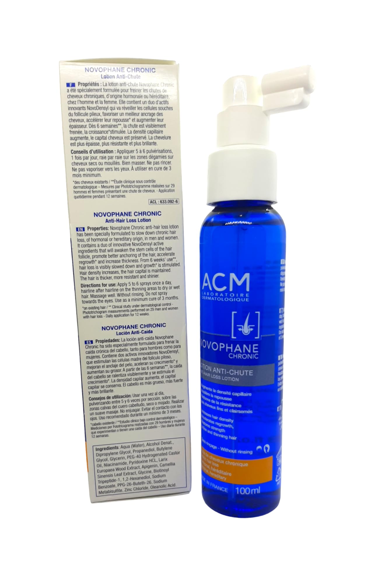 Acm Novophane - Lozione Anticaduta Cronica, 100 Ml-image