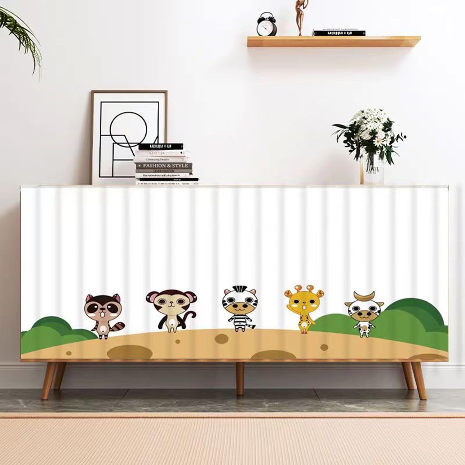 BLUEZY Kitchen Curtain under the Sink, Kitchen Curtain, Curtain Dustproof for Storage Cabinets, Privacy Protected, Dustproof for Shoe Cabinets, Cabinets, Bookcase, Shelf A8,W130*H70cm