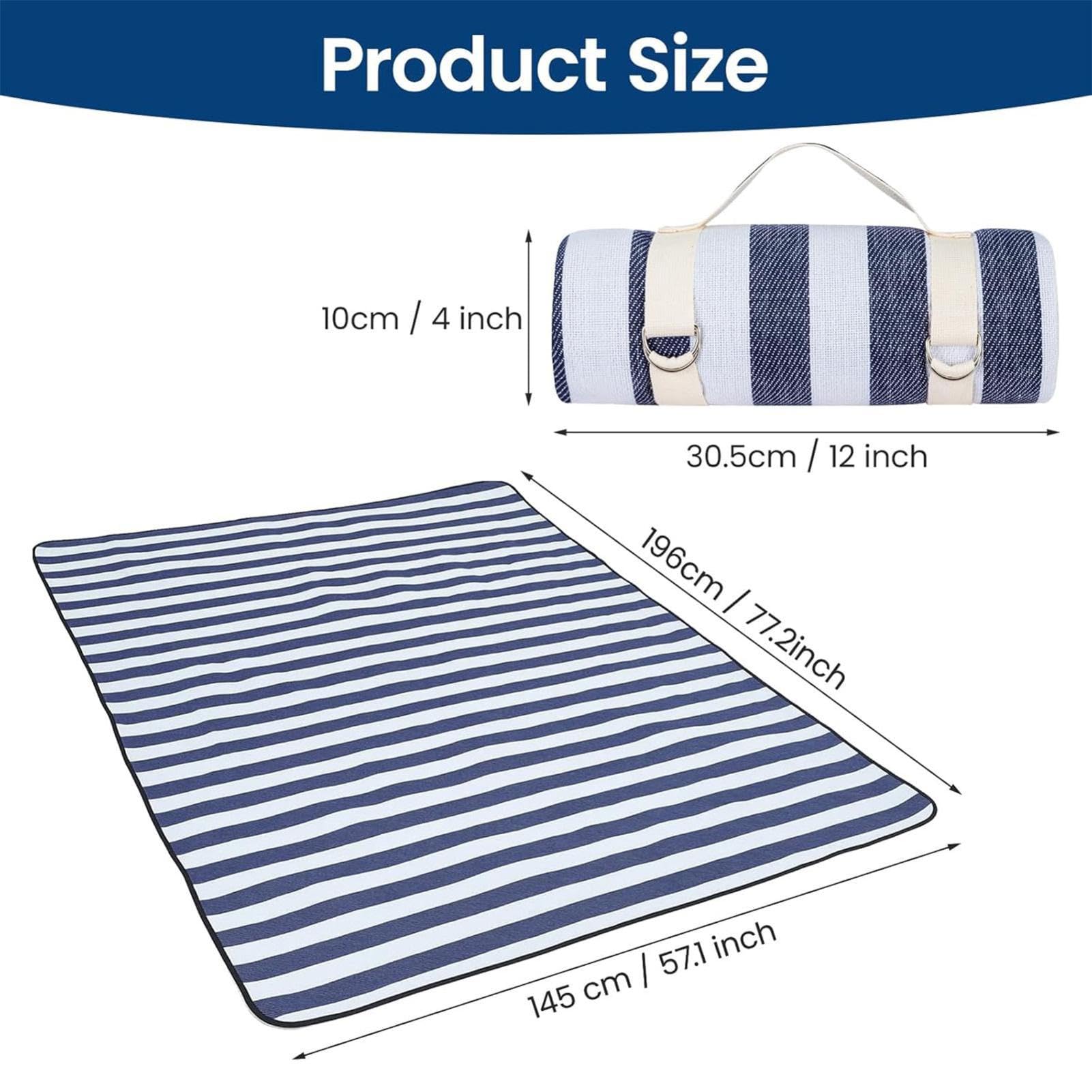Couverture De Plage Et Pique-Nique Tapis Plage Portable Anti-Sable