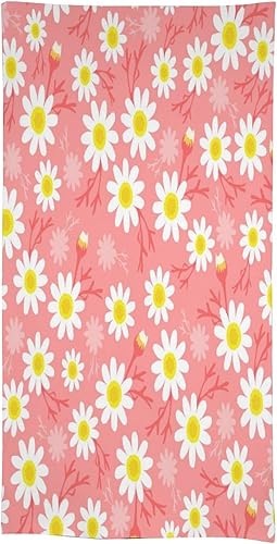 Miniatura 259 de Mantel floral hippie, diseño retro de los años 70, naranja, rosa, azul, floral, bohemio, estampado estético de margaritas, para fiesta, picnic