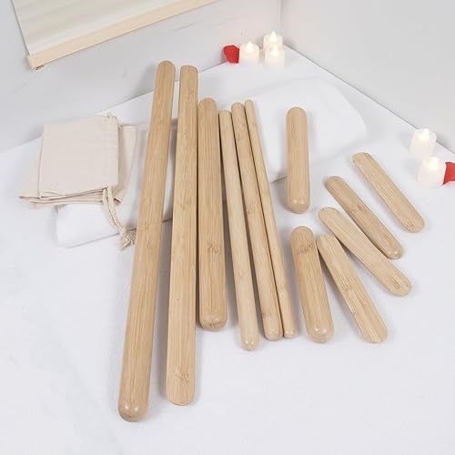 Miniatura 2 de Goodtar Varillas de bambú para terapia de masaje, herramientas de masaje de bambú, juego de 12