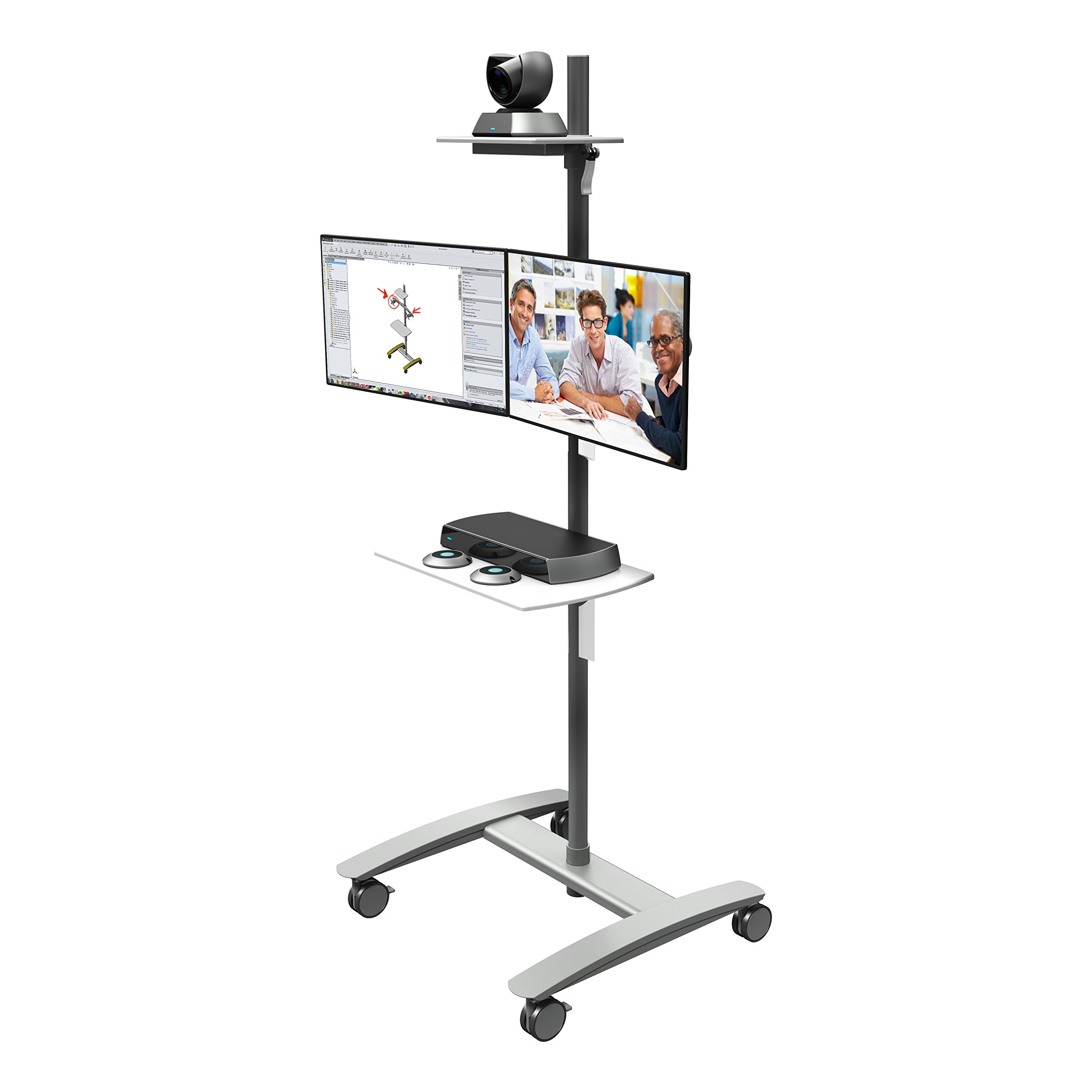Dataflex 52.722 ViewMate Combo Konferenztrolley Silber