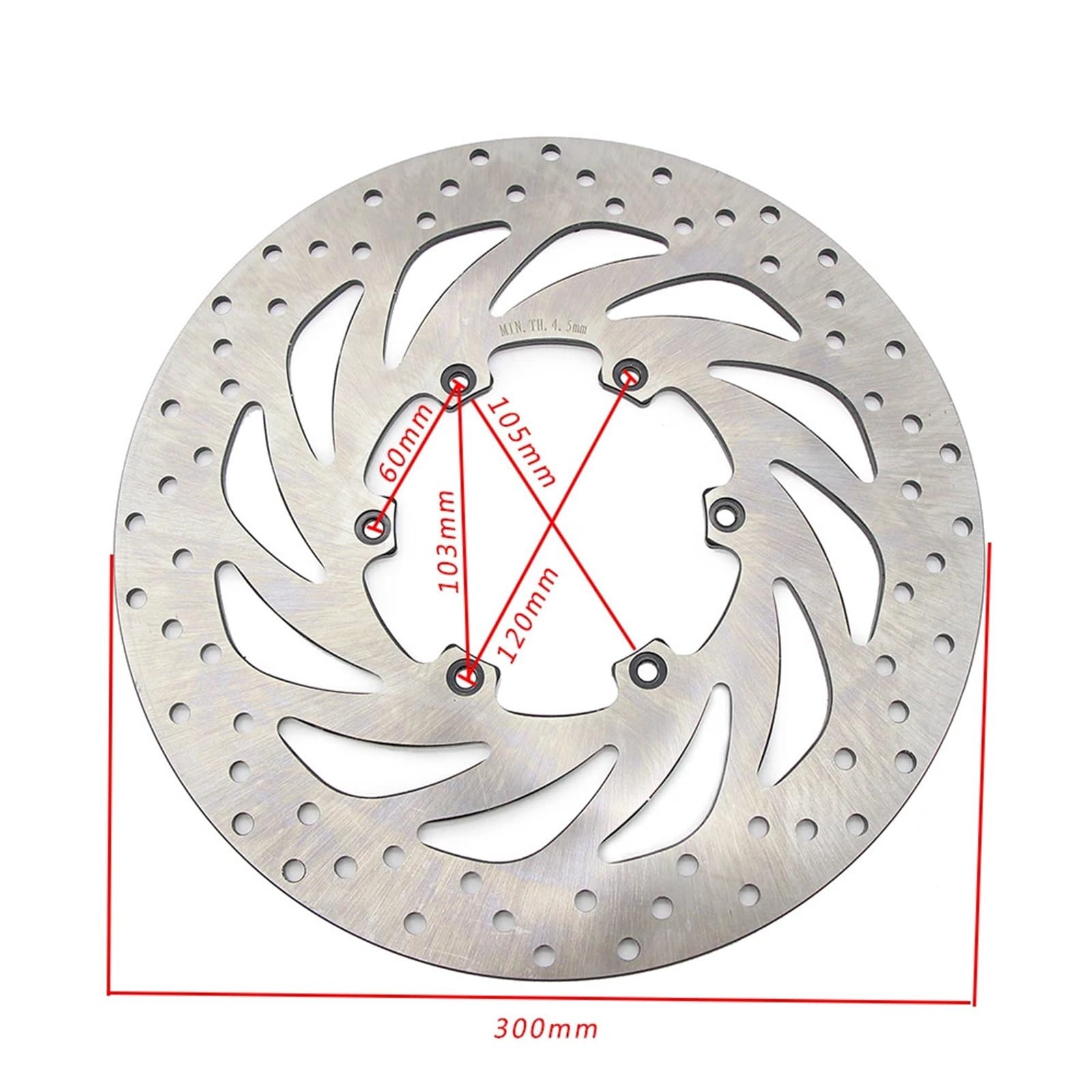 Tarcza hamulcowa motocyklowa przednia/tylna 300 mm 240 mm pasująca do BMW F650GS F650ST F650GS ST F650GS 650ST 1993-2007 Motocykl wirnik tarczy hamulcowej(Front Brake Disc)
