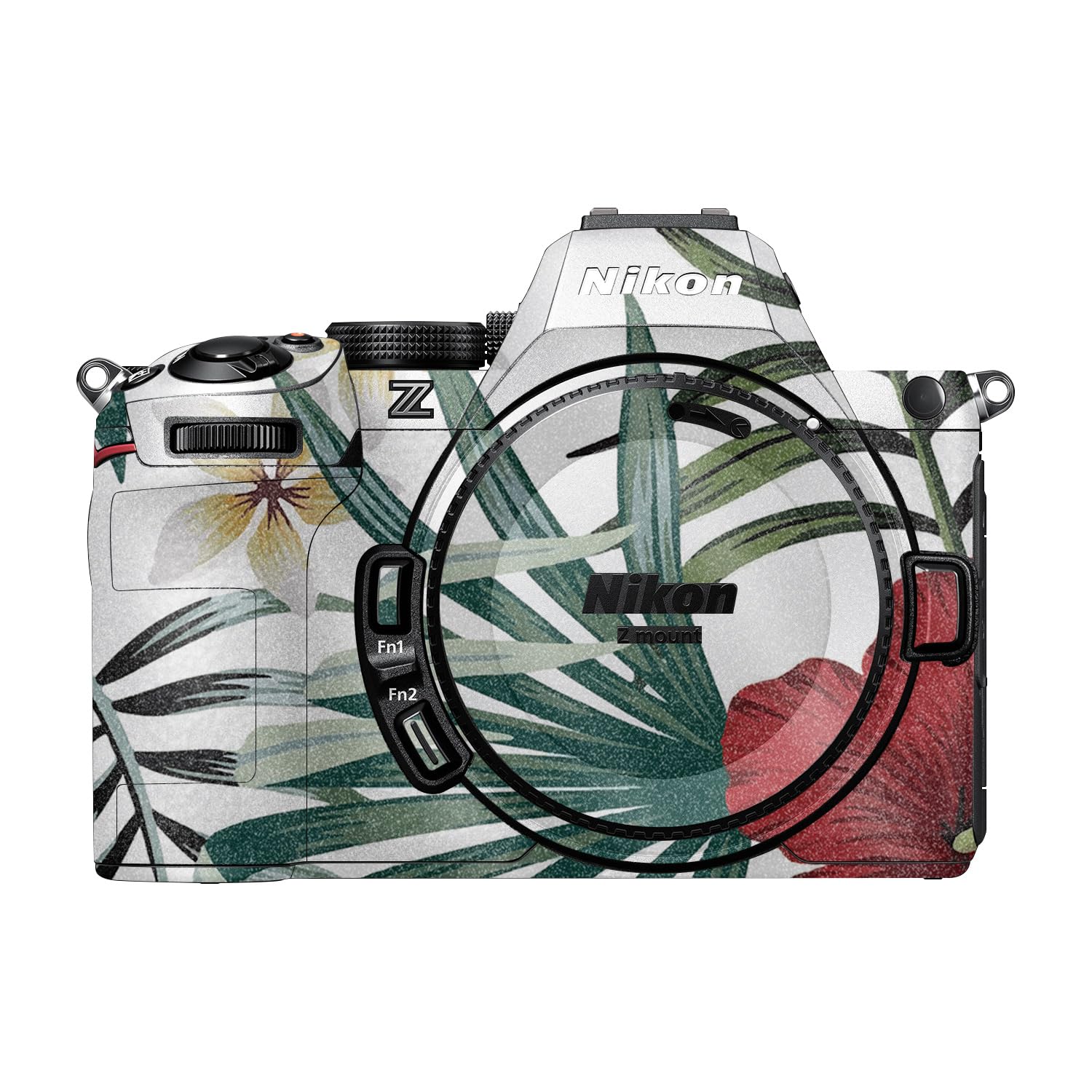 Glossy Glitter Camera Skin Compatible with Nikon Z5 II (2025) - Tropical Hibiscus - Premium 3M Vinyl Protective Wrap Decal Cover - Easy to Apply | Crafted in the USA by MightySkins