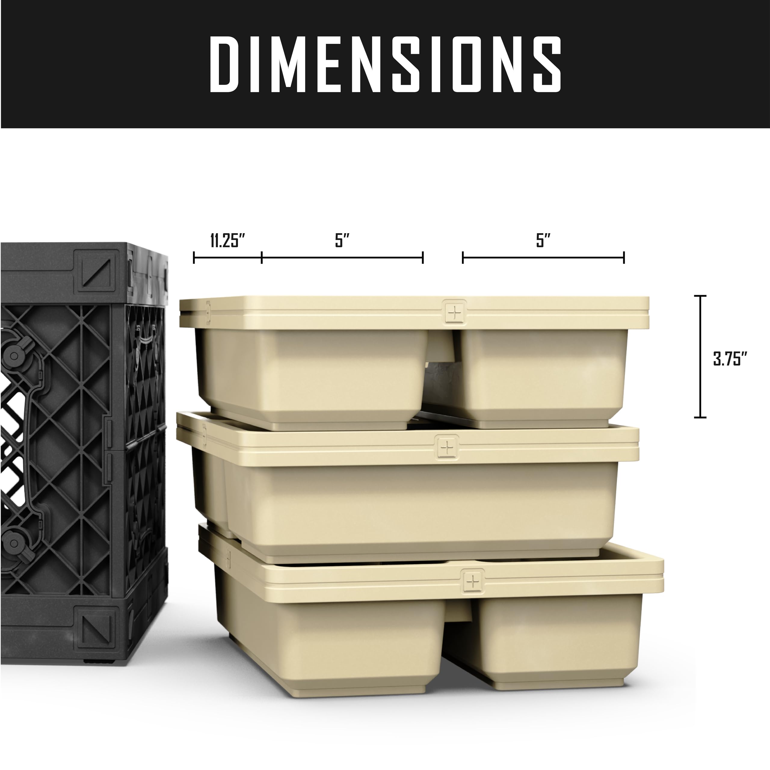 Dually Dropin™ Tray, Carrier for Cleaning Supplies, Tools, All-Purpose Carry Caddy, Fits Into UbeCube UC01. (Sand)