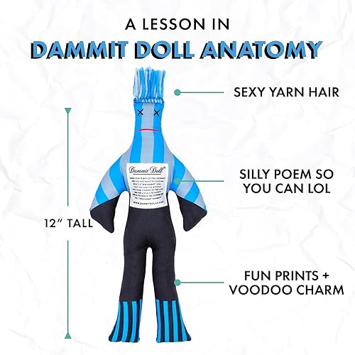 Miniatura 5 de Dammit Doll - Color clásico al azar, alivio del estrés - Regalo de broma - 1 muñeca - temática deportiva