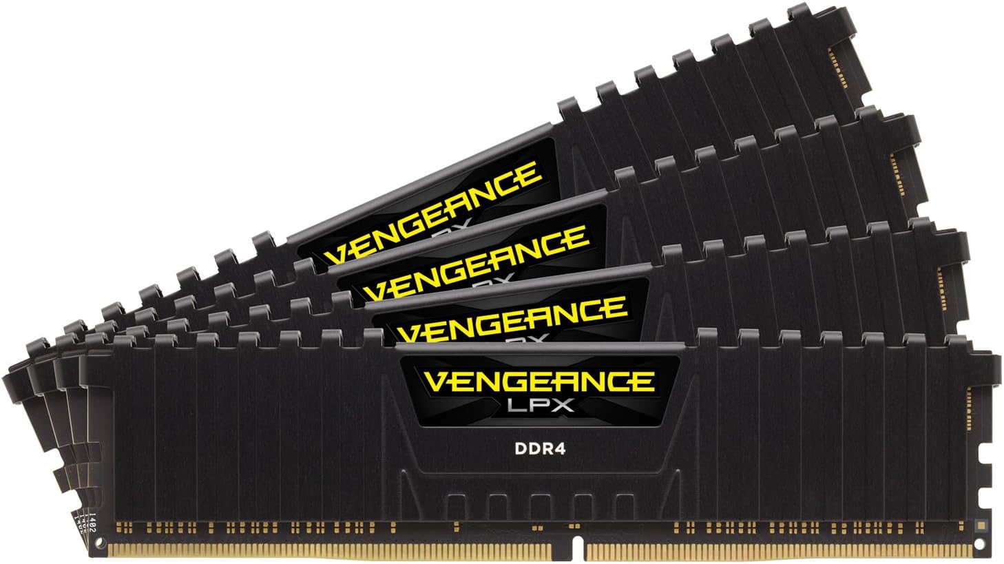 Corsair CMK32GX4M4B3600C18 Vengeance LPX 32GB DDR4 DRAM 3600MHz C18 Kit, Black