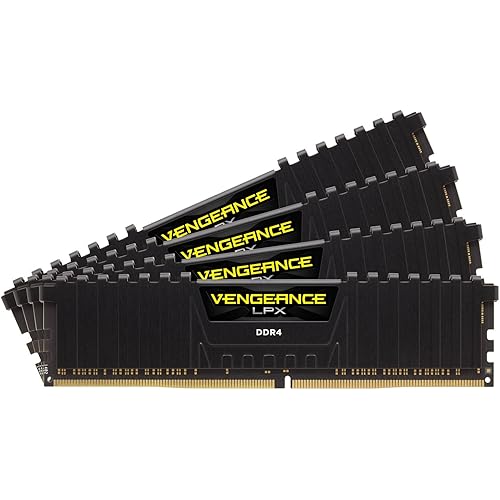 Corsair CMK32GX4M4B3600C18 Vengeance LPX 32GB DDR4 DRAM 3600MHz C18 Kit, Black