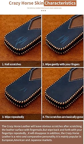 Miniatura 7 de KUNIO Funda para llavero de automóvil para VW Golf 8 RS Atlas Seat Leon funda protectora llavero de cuero 3 botones