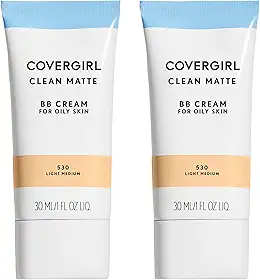 COVERGIRL Clean Matte Bb Cream para pele oleosa, médio claro 530, 1 Fl Oz (2 unidades)