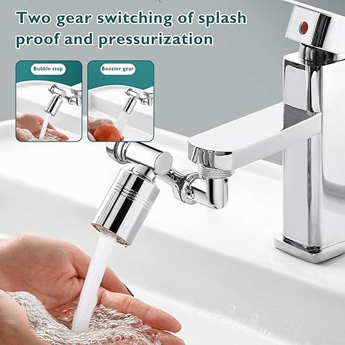 Miniatura 7 de Extensor de grifo giratorio de 1080, aireador de grifo de fregadero de cocina con 2 modos de salida de agua, grifo de filtro universal para cocina,