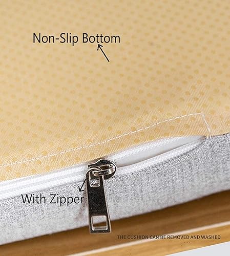 Miniatura 5 de Cojín de banco de patio, para interiores y exteriores, 2 pulgadas de grosor, para asiento de comedor, ventana de bahía, para cocina, hogar, banco de