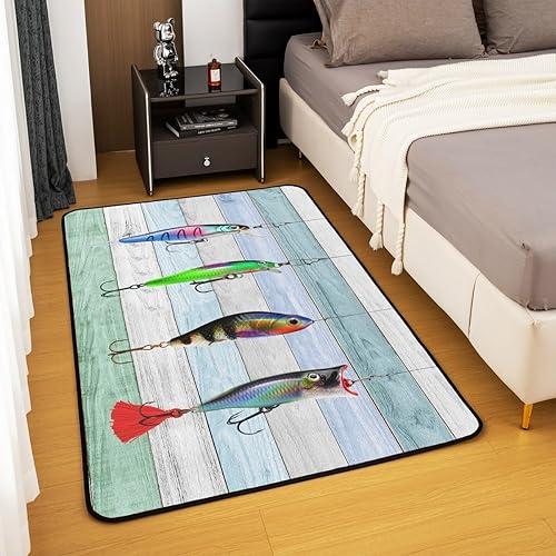 Miniatura 3 de Alfombras coloridas para sala de estar, de 5 x 7 pulgadas, con anzuelo, para niños, niñas, adolescentes, alfombra rústica de granja, antideslizante,