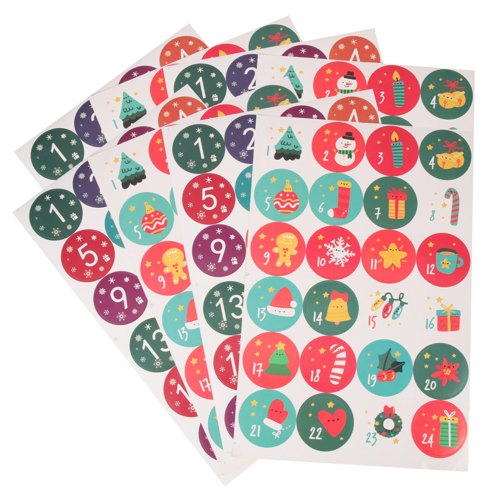 Étiquettes de Noël papier pour paquets cadeaux | 40 planches d'autocollants festifs