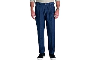 Men's Casual Fit Denim Trouser Pants for Seniors
