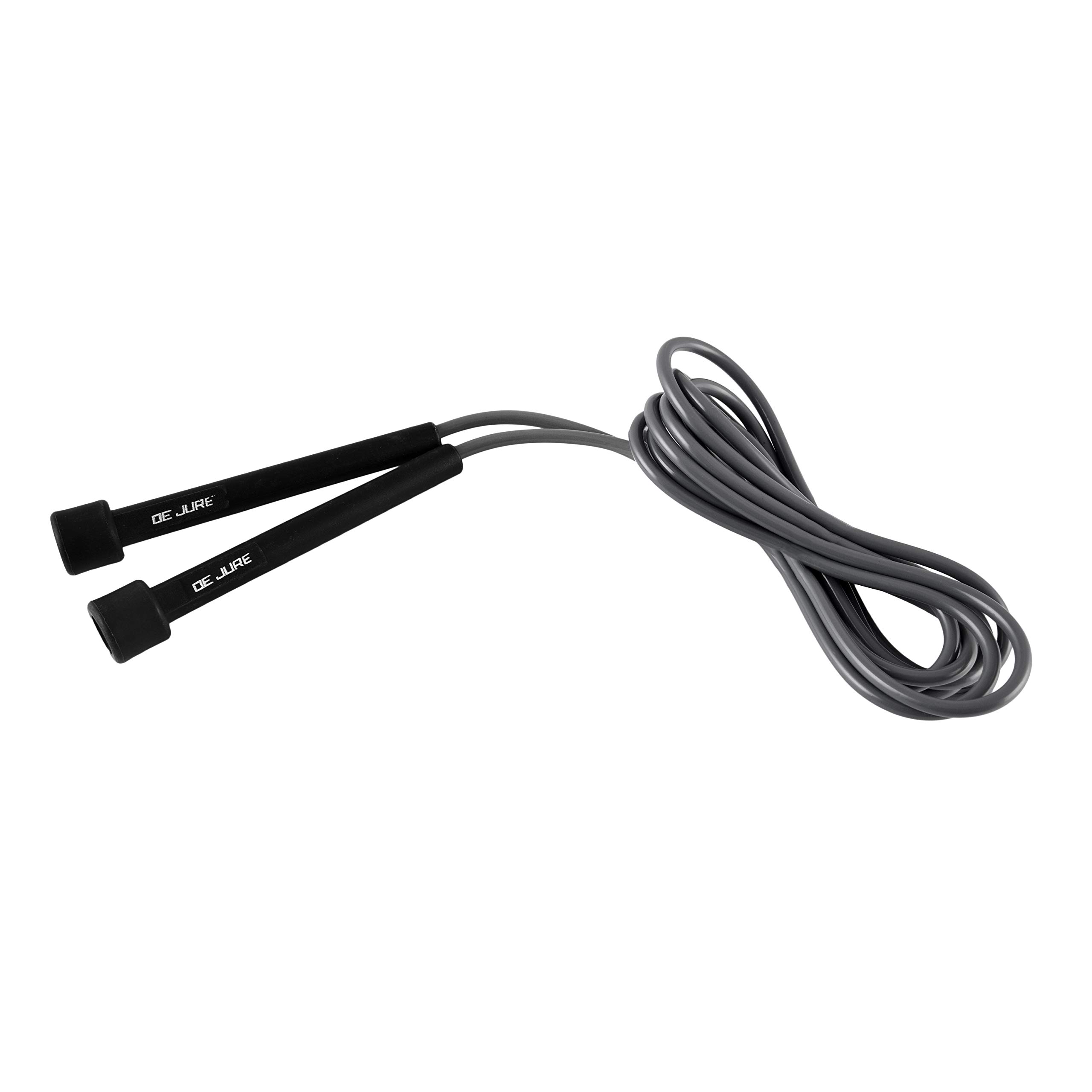 DE JURE FITNESS Adjustable Slim Shape Weight Loss Ball Pencil Speed Skipping Rope (Grey)