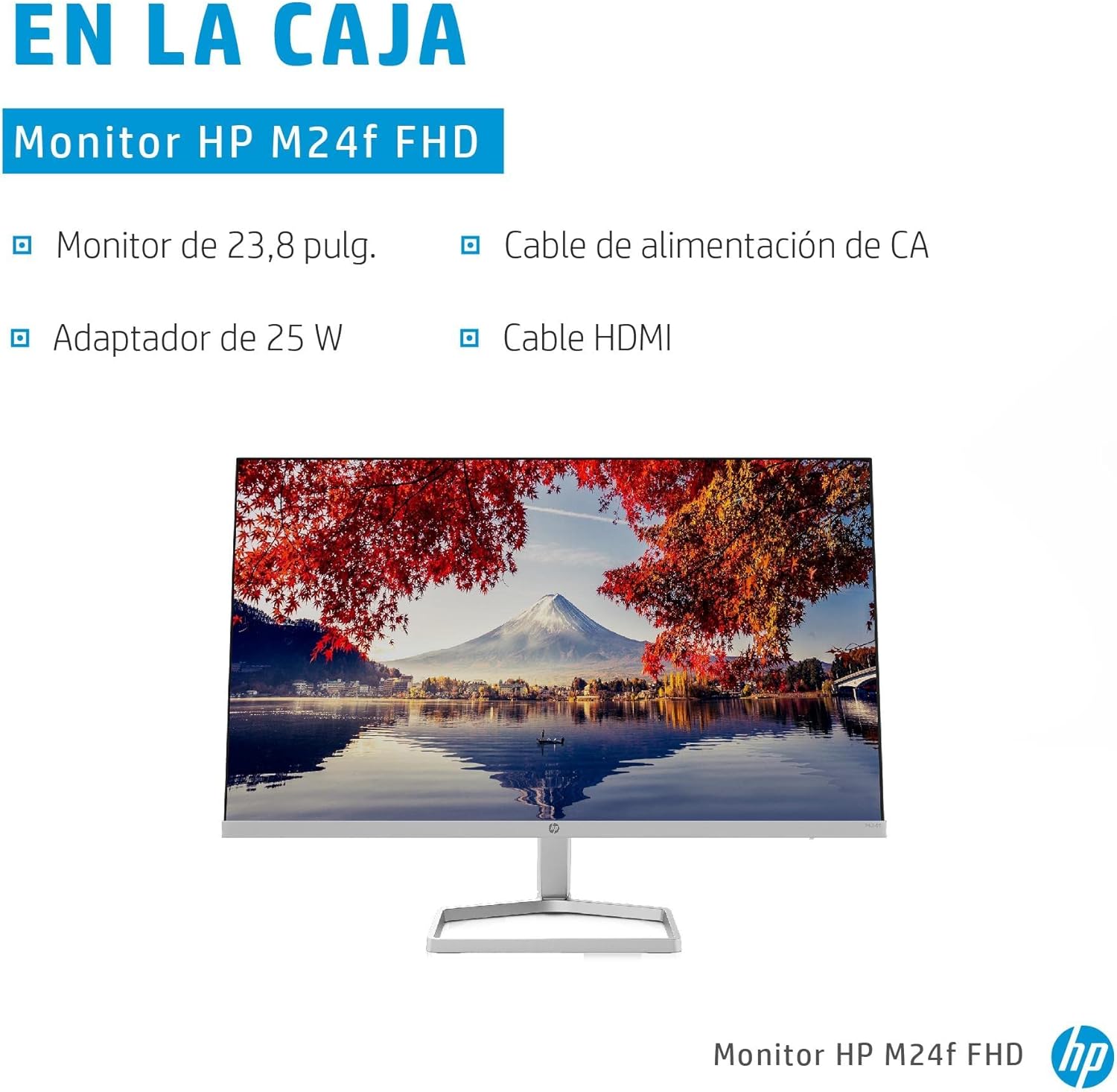 HP M24f - Monitor, schermo da 24 pollici, display Full HD IPS, 75 Hz, tempo di risposta 5 ms, VGA, HDMI, argento/nero HP M24f - Monitor, schermo da 24 pollici, display Full HD IPS, 75 Hz, tempo di risposta 5 ms, VGA, HDMI, argento/nero