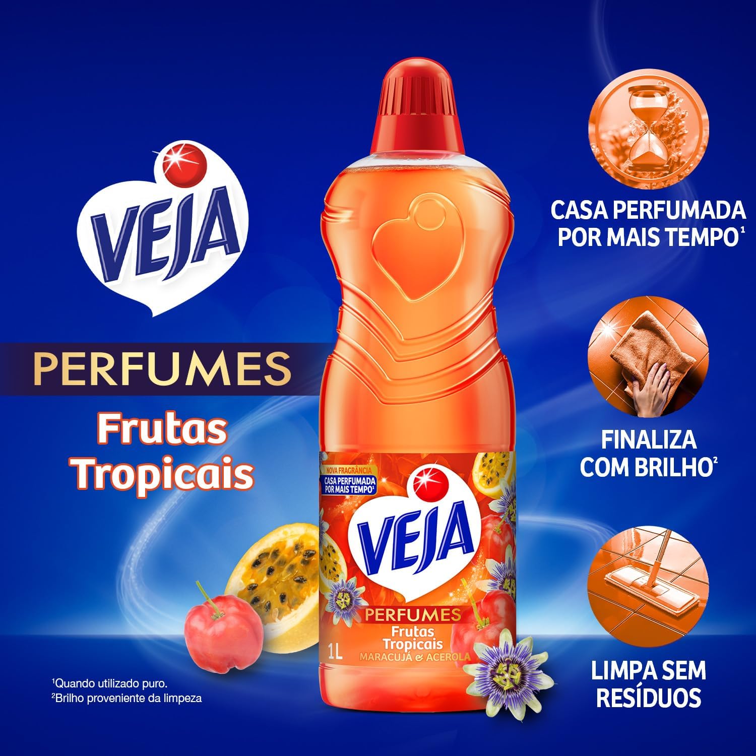 Veja Limpador Perfumado Tulipa Da Holanda - 1L Coral