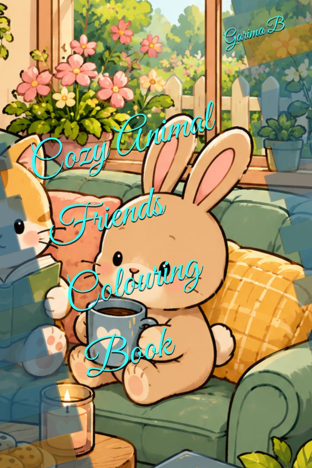 Cozy Animal Friends Colouring Book: Bold and Easy Coloring for stress relief