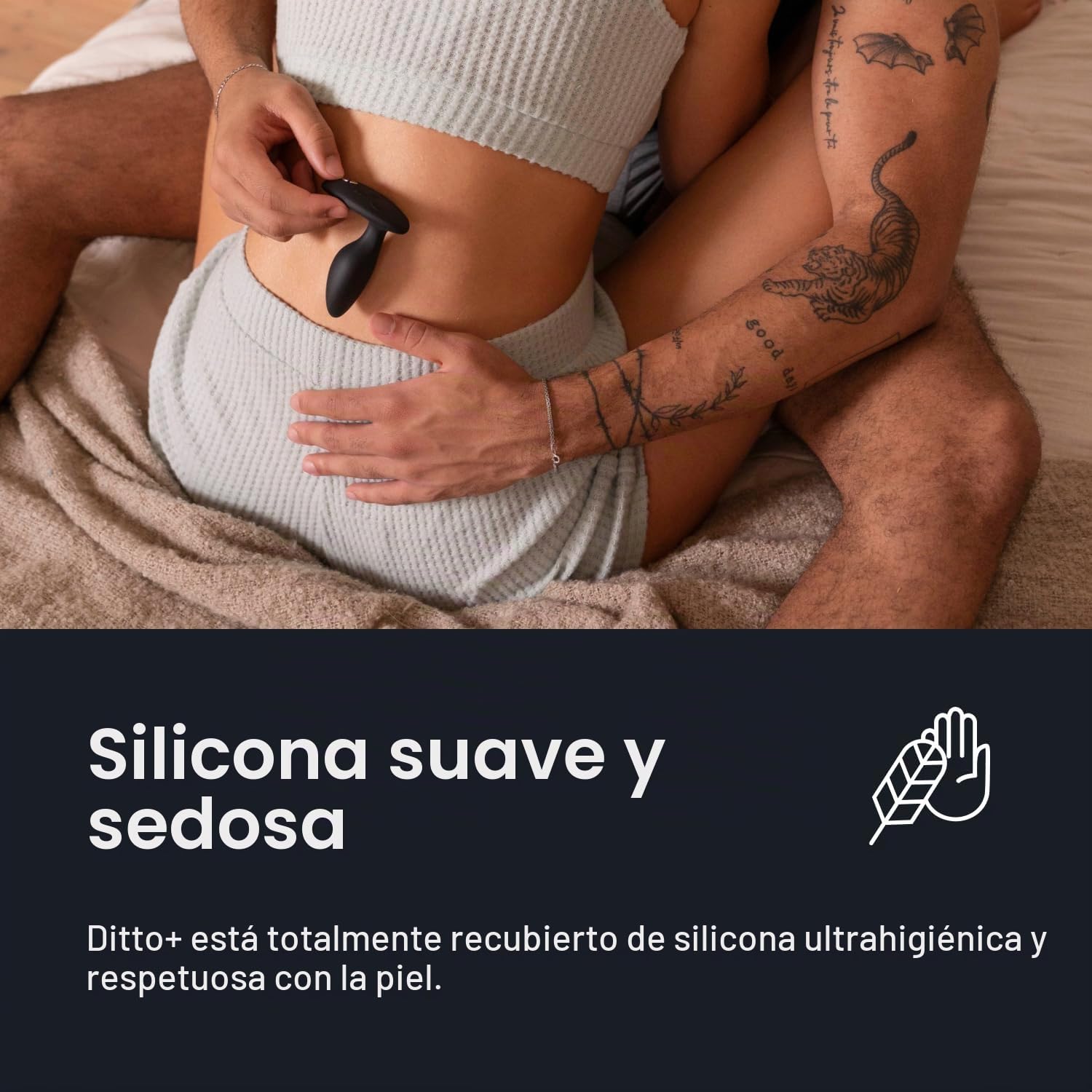 We-Vibe Ditto+ Plug Anal con Vibración – Juguetes para Parejas Adultas con Control por App y Mando – 10 Modos de Vibración – Vibrador Anal de Silicona – Resistente al Agua – Recargable - Negro