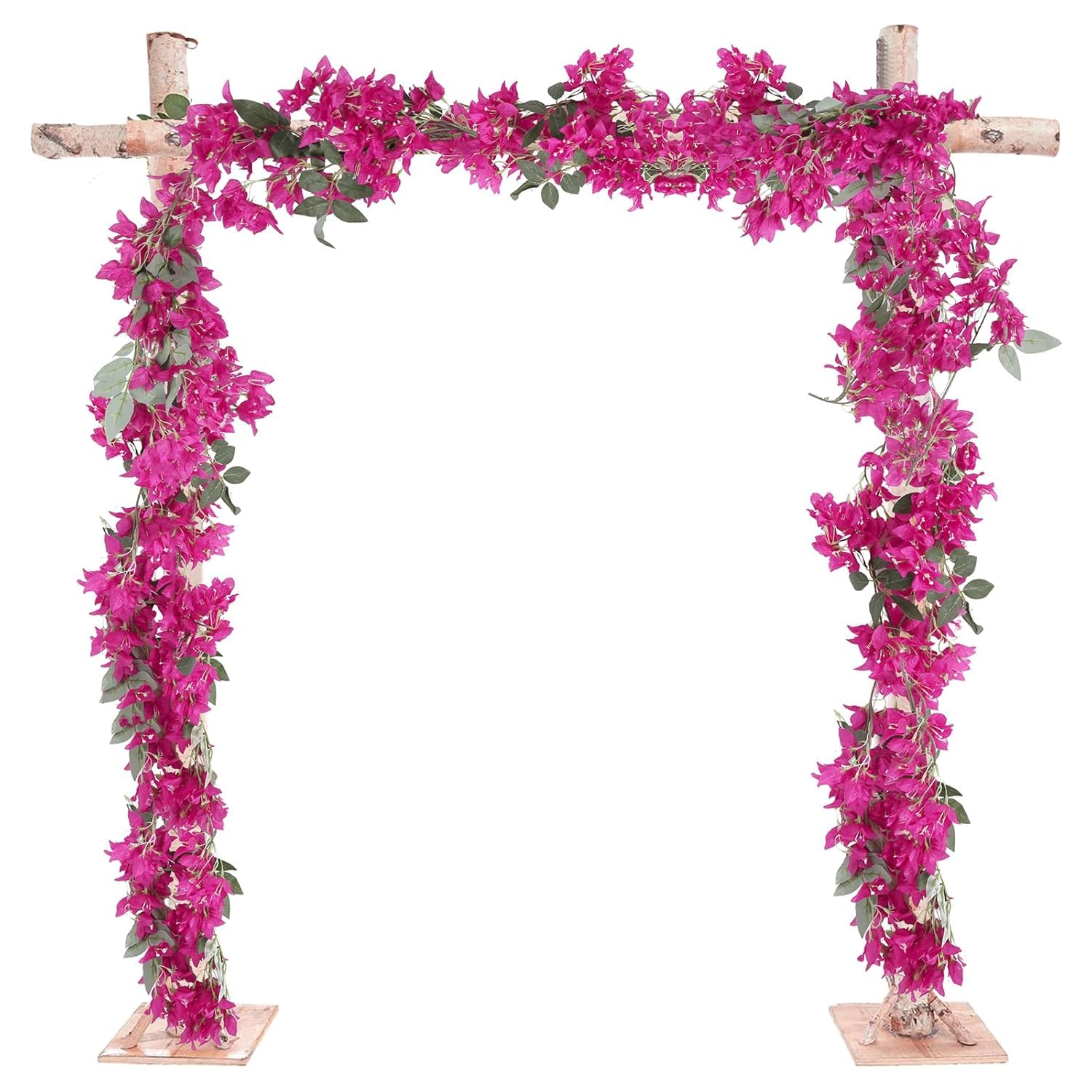 Nutts Artificial Bougainvillea Silk Vines Creepers Hanging Flower Garland for Wedding & Home Decoration, Flower Garland (1, Pink)-image-22