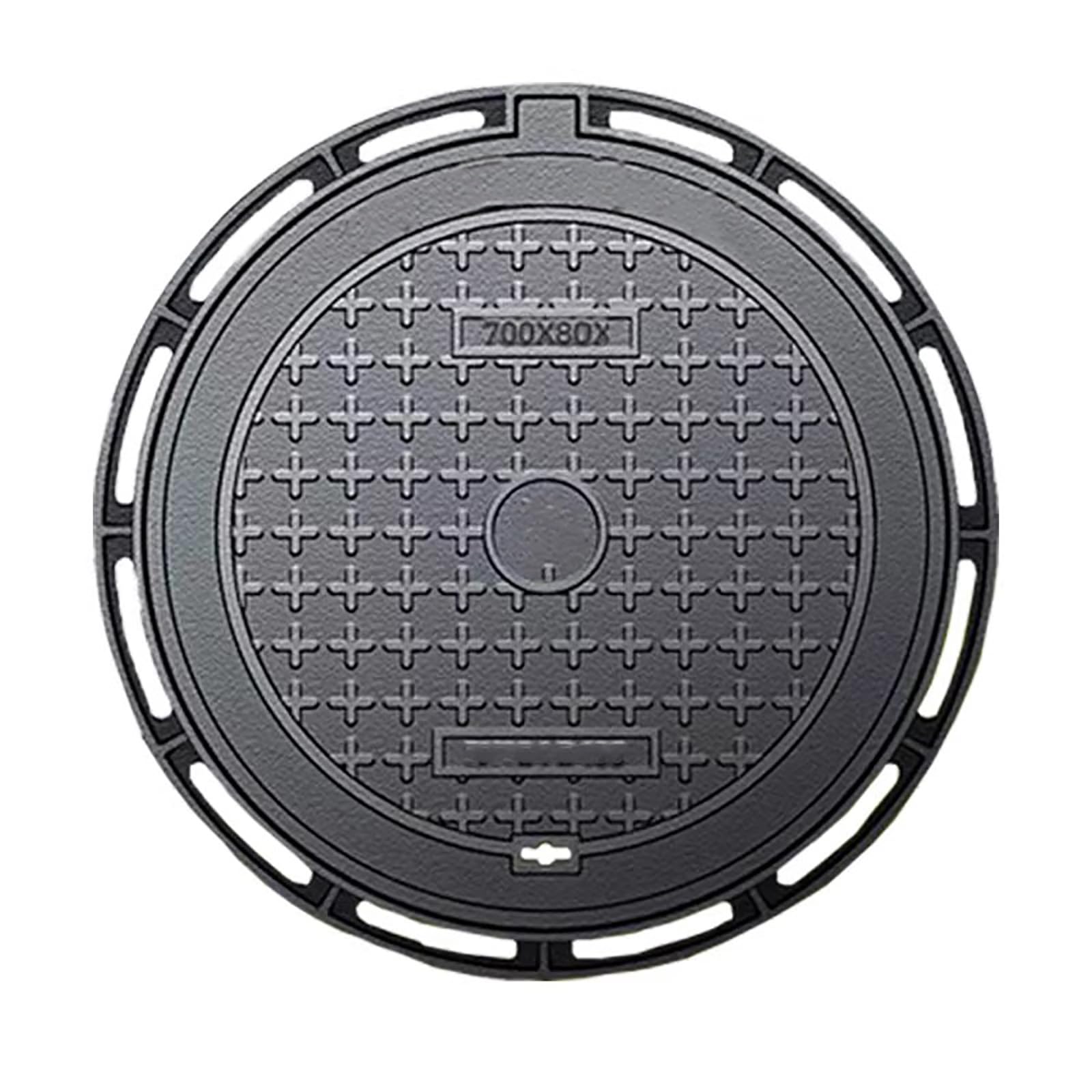 Couvercle en fonte ductile B125 durable pour l'inspection de fosse septique