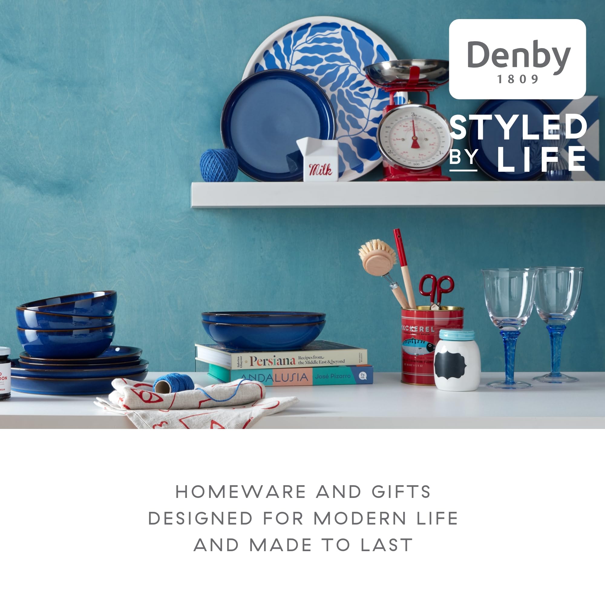 Amazon.com | Denby Imperial Set of 4 Coupe Salad Plate Set, One