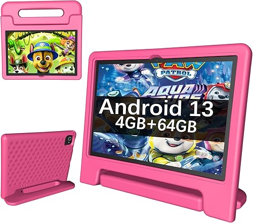 Miniatura 1 de ITDULCET Tableta para niños de 10 pulgadas, Android 13, 4 GB de RAM+64 GB ROM 8000 mAh, tableta para niños y adolescentes, WiFi 2.4G y 5G, cámara