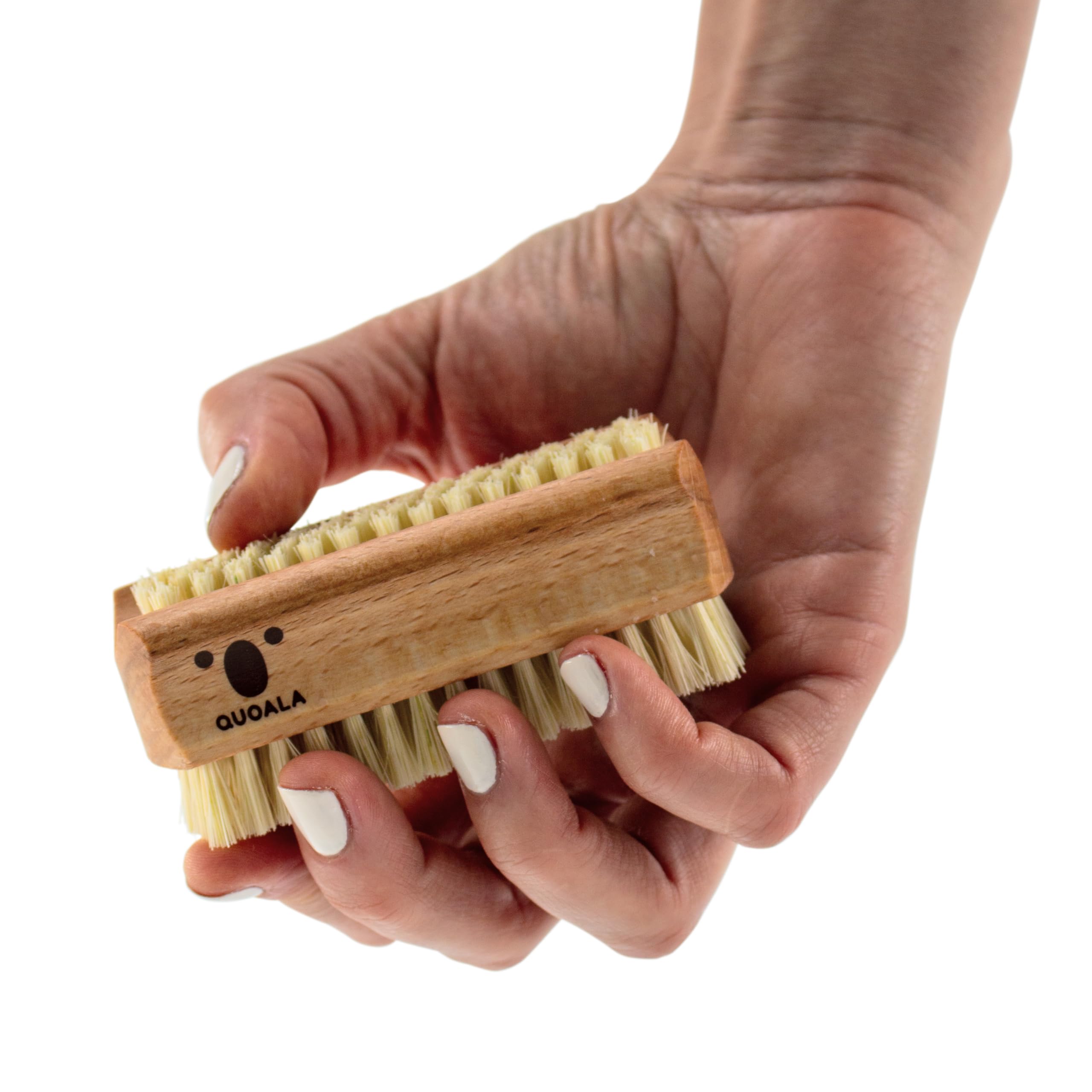 QUOALA® Hand- & Nagelbürste – in Deutschland hergestellt | FSC-zertifiziertes Buchenholz | SISAL | VEGAN | Für Tiefenreinigung, Maniküre, Pediküre | Ergonomisch & Umweltfreundlich