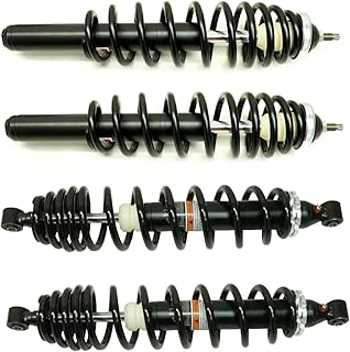 Monster Performance Full Shock Set for Polaris 7041784, 7043374, Front & Rear, Ranger Series 10, Monotube, Dual-Rate, Responsive Handling, Quality Tested, Gas-charged, Anti-foam, Anti-shear