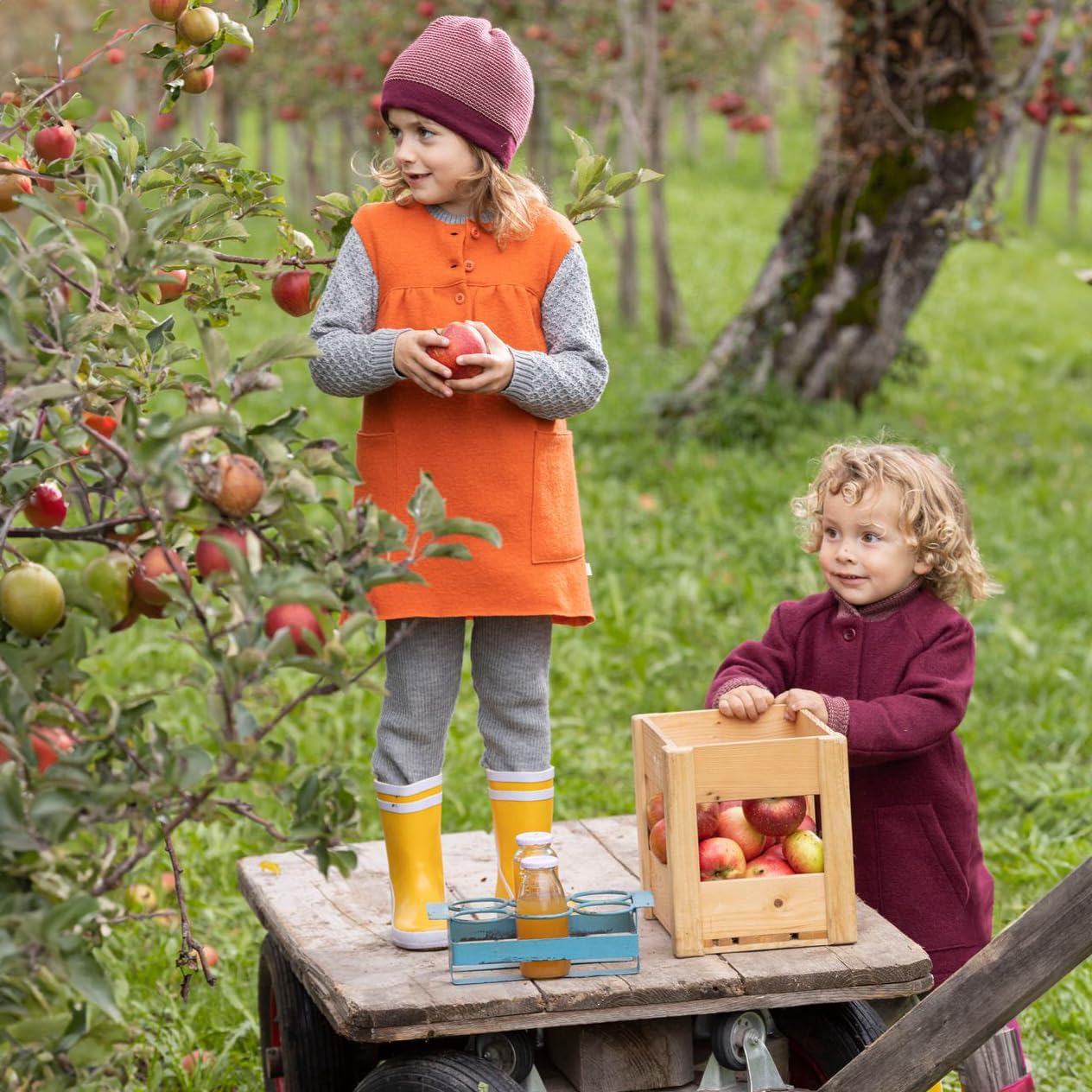 Ecoable Kids Merino Wool Leggings, Ribbed Thermal Base Layer Pants