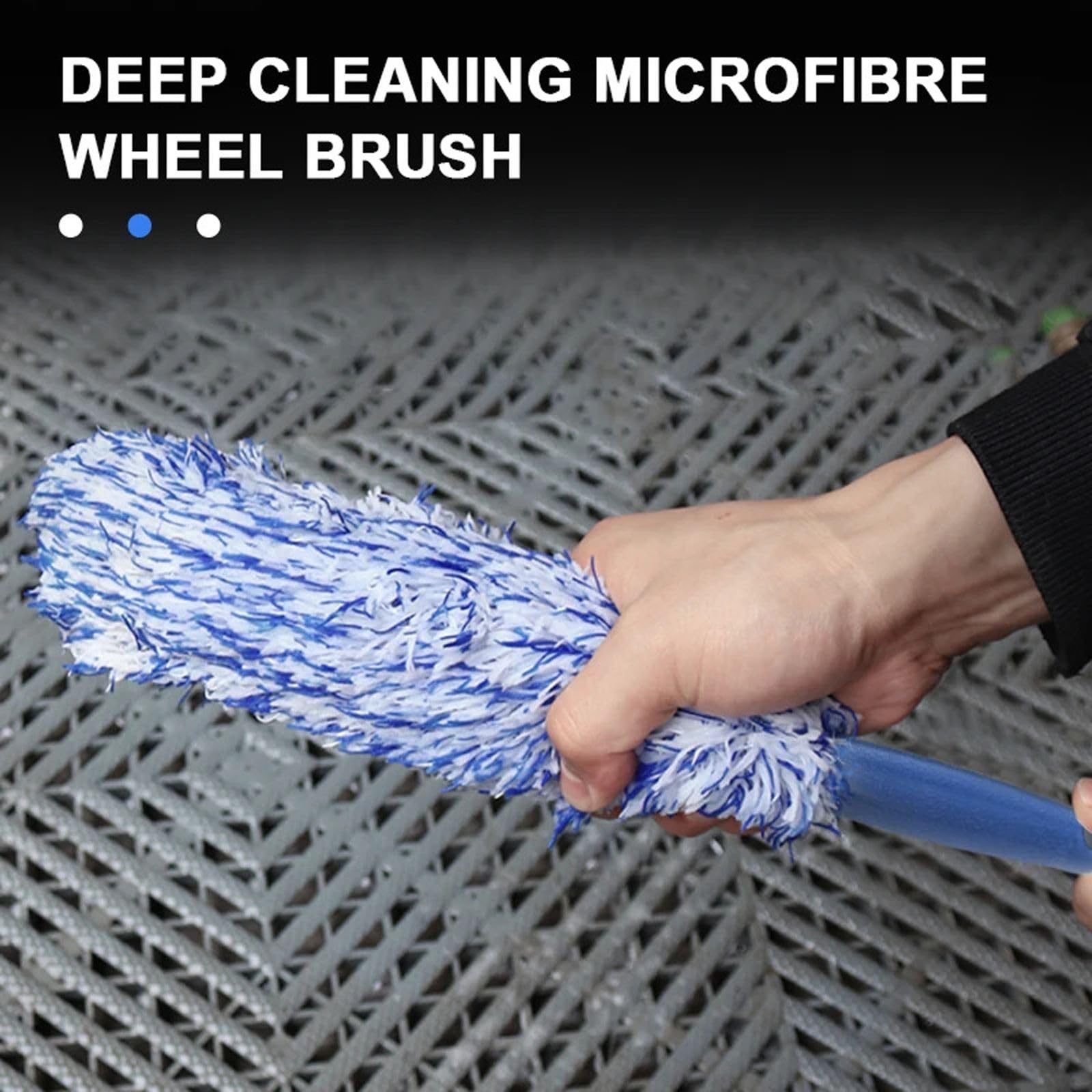 Brosse de moyeu de Roue de Voiture Poignée en Plastique antidérapante Roue Automatique Pneu Jante Brosse Outil de Nettoyage Accessoires de Lavage de Voiture