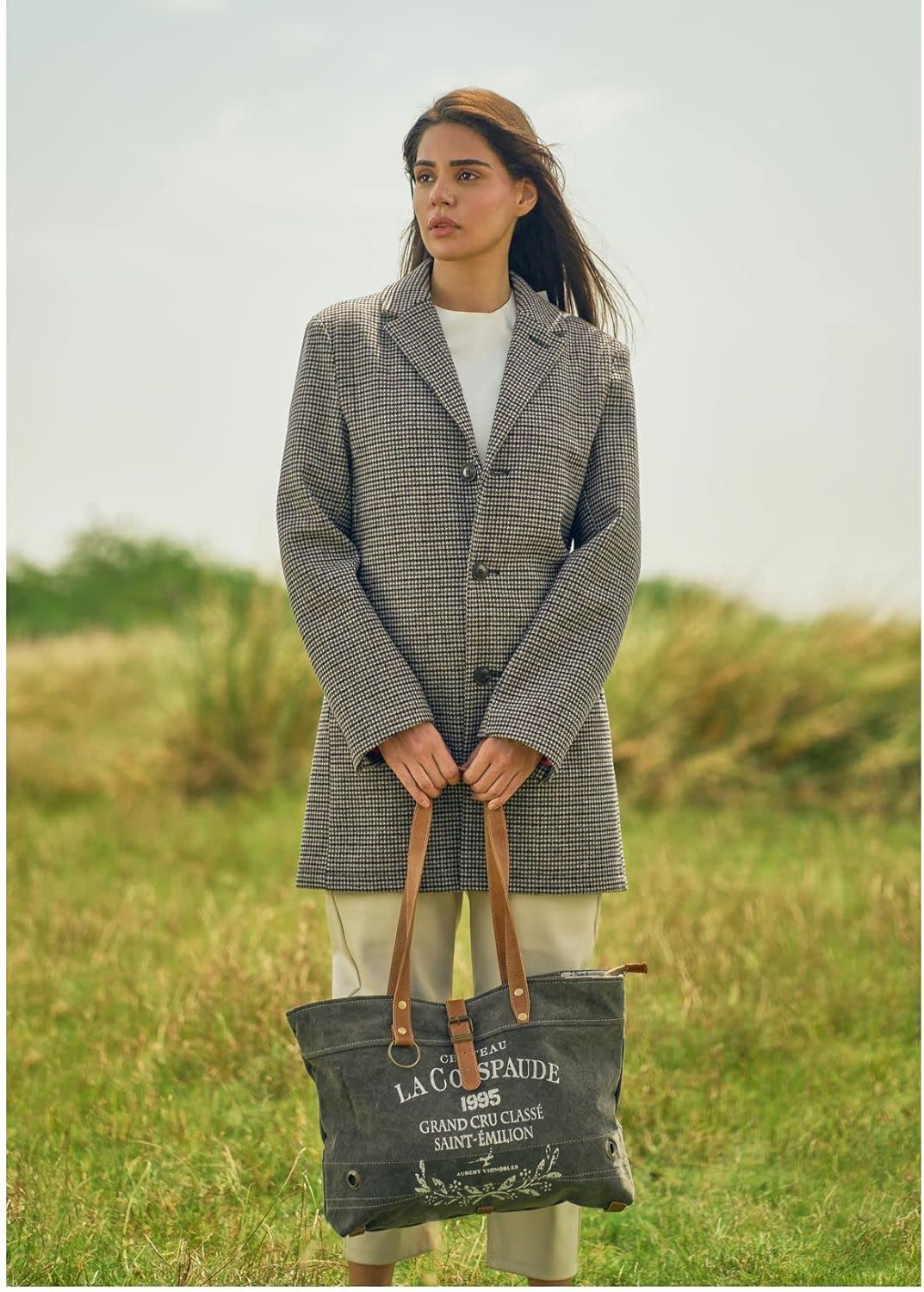 Myra Bag Grey Shadows Tote Bag S-3994