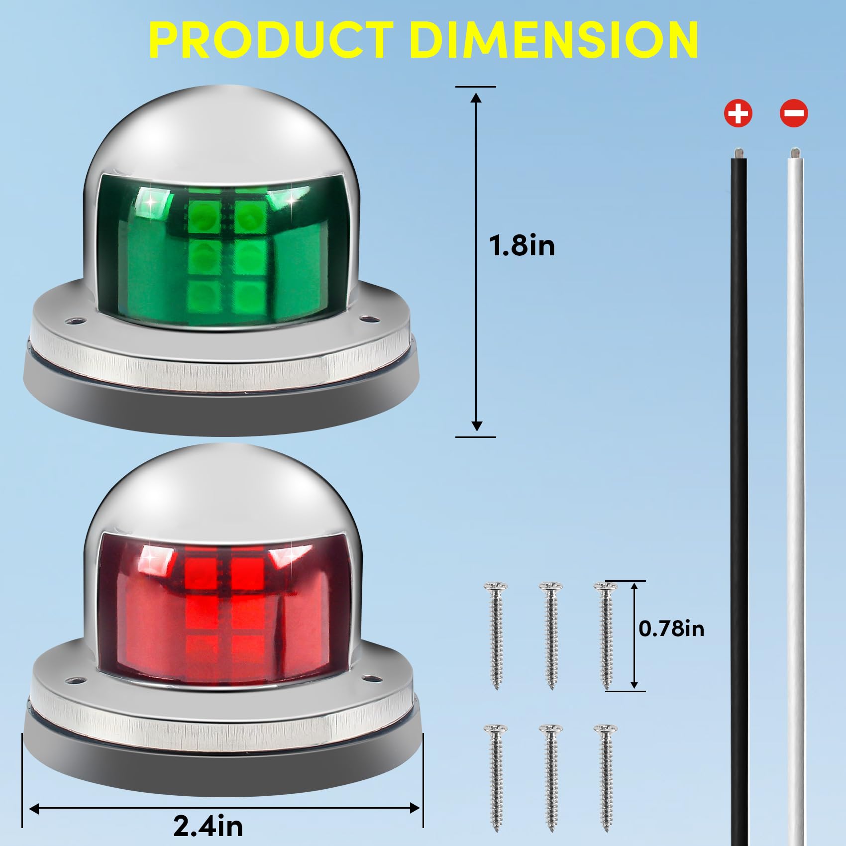 Feux De Navigation LED Pour Bateau,yacht,bateau,vélo,chasse,course De Nuit,pêche,rouge,vert