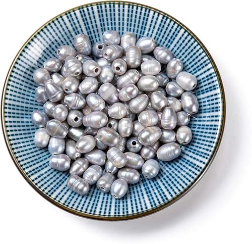 Miniatura 9 de Beadthoven - 100 cuentas de perlas naturales de agua dulce de 0.063 a 0.315 pulgadas (0.063 in), agujero grande irregular, pepitas de patata en